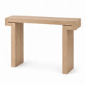 Oak Wood Console Table Rectangle Natural Finish 120cm x 30cm x 75cm