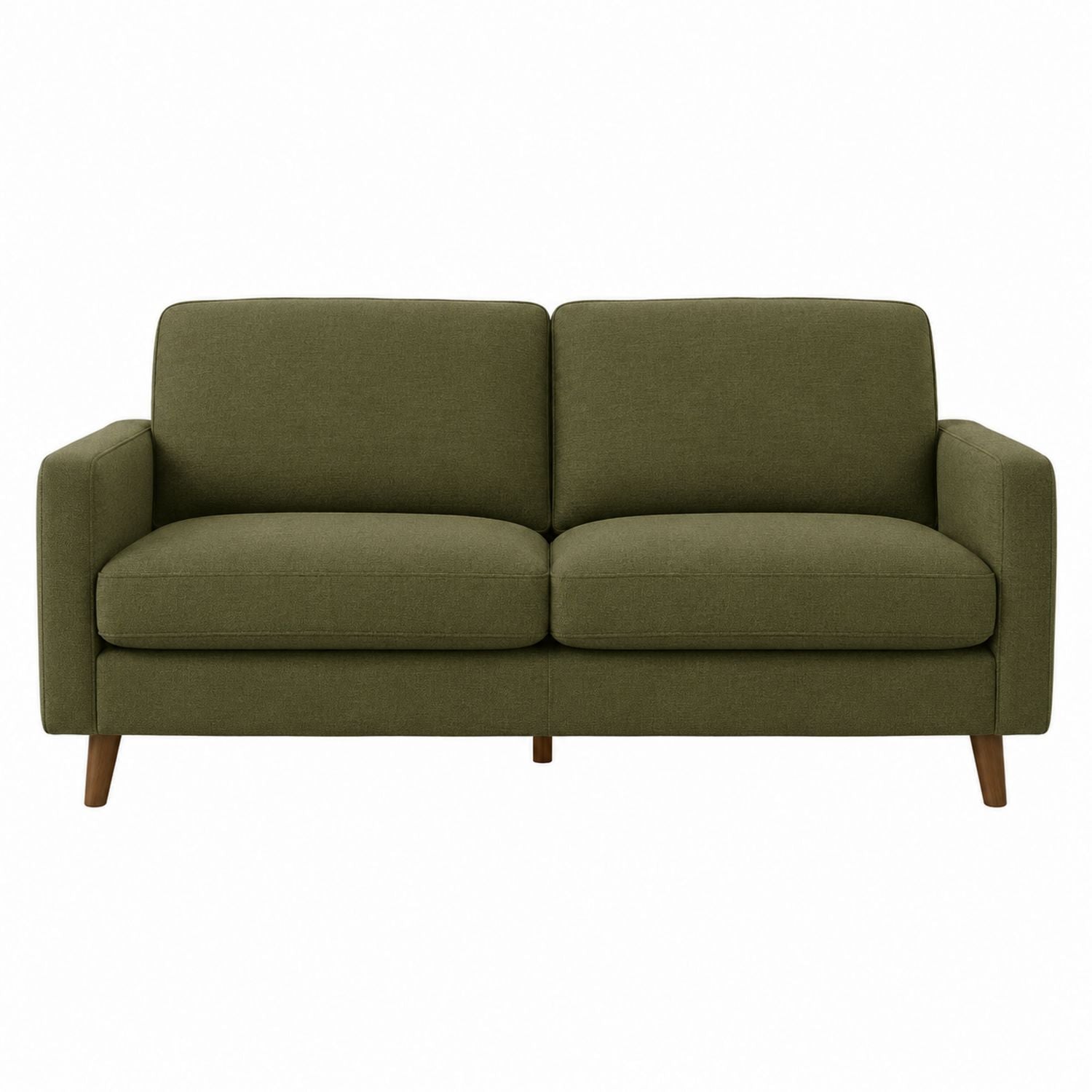 Green Fabric 2-Seater Sofa