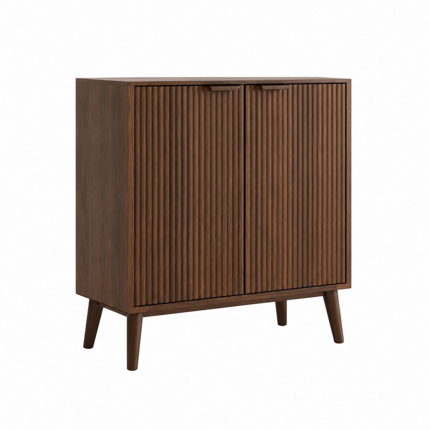 Wooden Sideboard Brown Rectangular Cabinet 100cm Height
